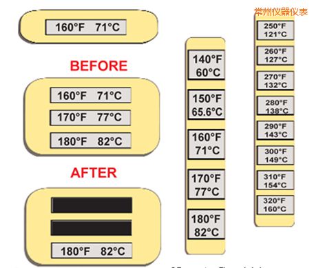 常州溫度指示標(biāo)簽 高溫ThermoLabel標(biāo)簽